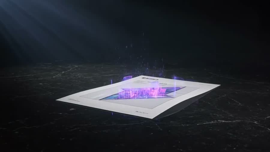 Flyer imprimé dont le contenu 3D se déclenche en réalité augmentée