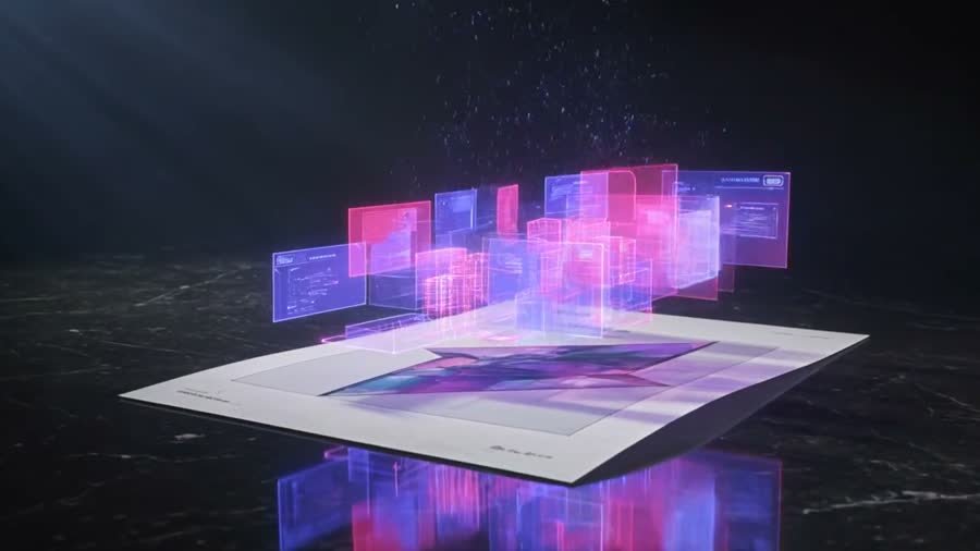 Flyer imprimé dont le contenu 3D se déclenche en réalité augmentée