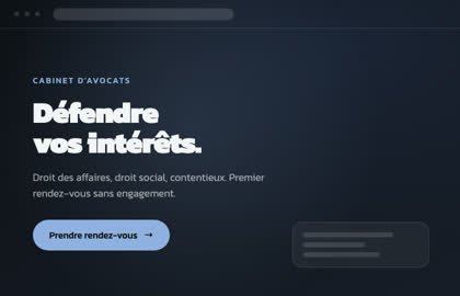 Maquette de site pour un cabinet d'avocats