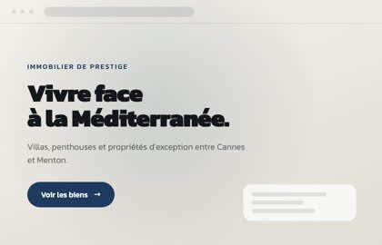 Maquette de site pour une agence immobilière de prestige
