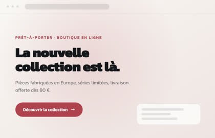 Maquette de boutique de prêt-à-porter en ligne